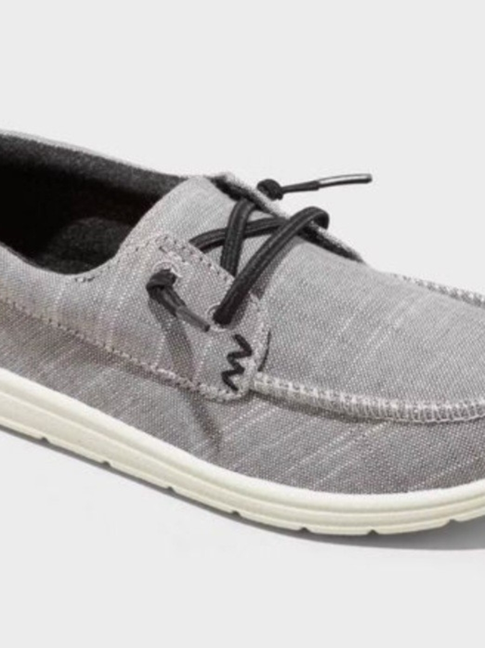 Cat & Jack Kids' Briar Slip-On Sneakers, Size 1, Medium - Charcoal Gray: Elastic